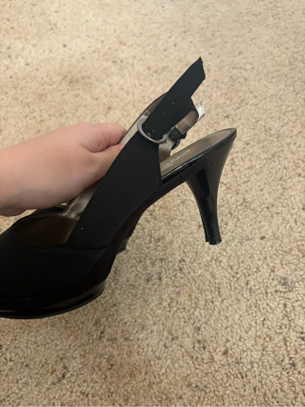 9&Co. Peep Toe Black Heels